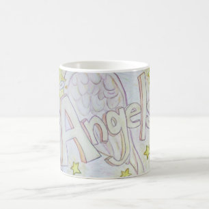 Angel Wings Word Art Custom Coffee Mug