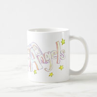 Angel Wings Word Art Custom Coffee Mugs