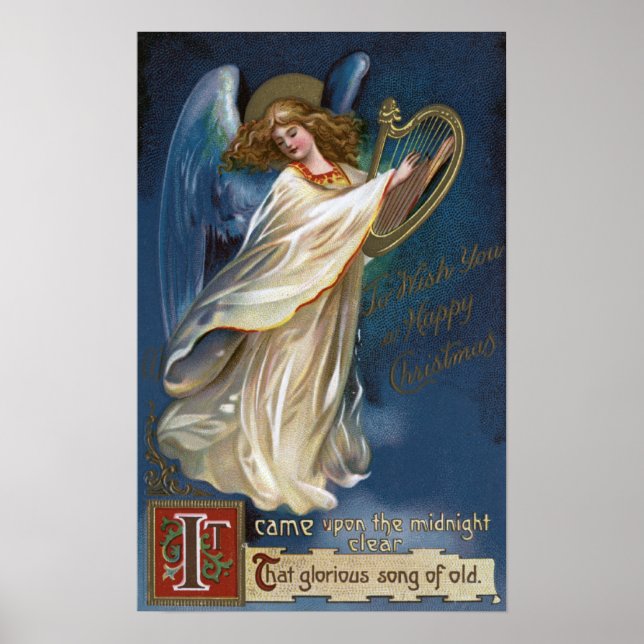 Angel with a Harp Poster (Front)