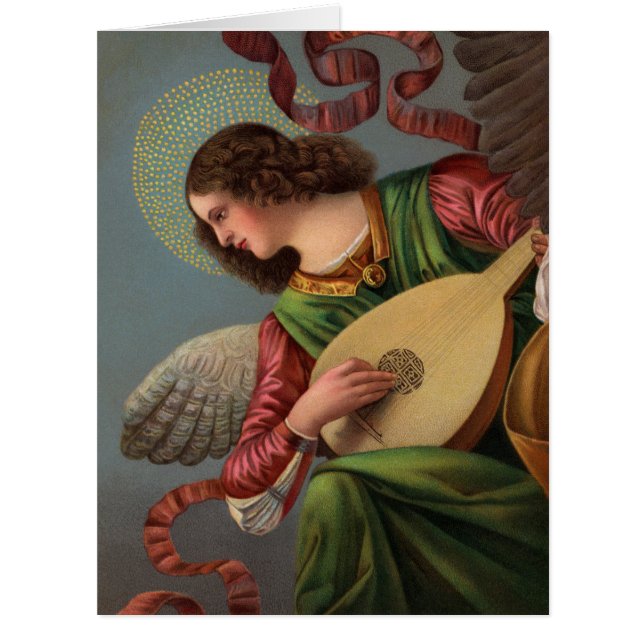 Angel with a Lute Big Greeting Card (Front)
