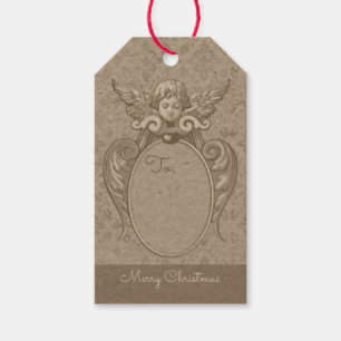 Angel with acanthus leaves frame CC0865 Christmas Gift Tags