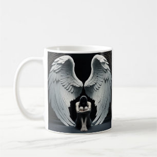 Angel with big wings coffee mug