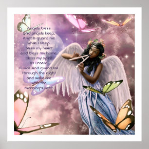 Angel with Butterflies Painting Custom Art Prints