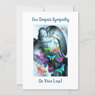 Angel With Butterflies Sympathy Card