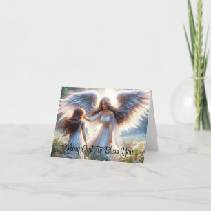 Angel With Child Greeting Card