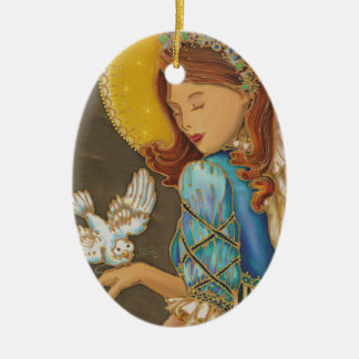 Angel with Dove Christmas Ornament