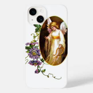 Angel With Harp And Clematis Flowers Case-Mate iPhone 14 Case