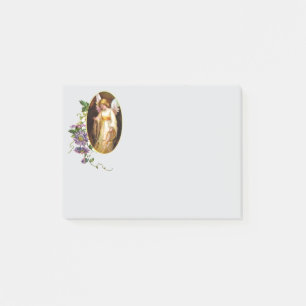 Angel With Harp And Clematis Flowers Post-it Notes
