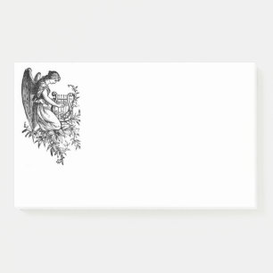 Angel With Harp And Flora Post-it Notes