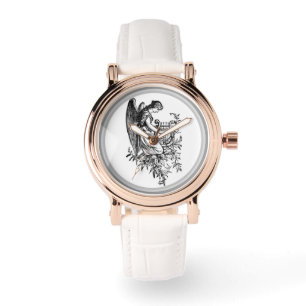 Angel With Harp And Flora Watch