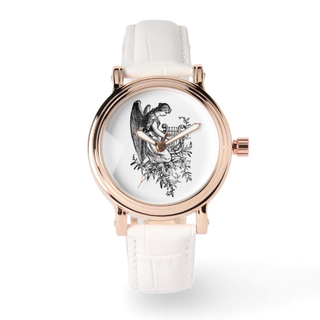 Angel With Harp And Flora Watch (Front)