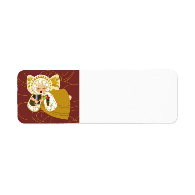 Angel With Harp Return Address Labels (Front)