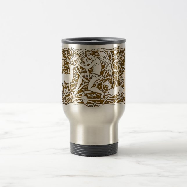 Angel with Harp Travel Mug (Center)