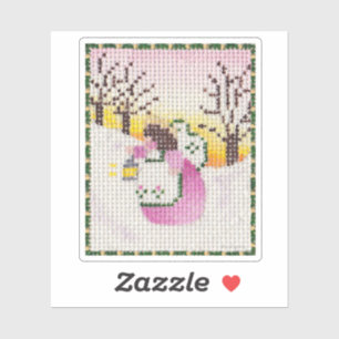 Angel with Lantern Sticker