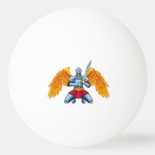 Angel with large sword ping pong ball