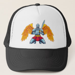 Angel with large sword trucker hat