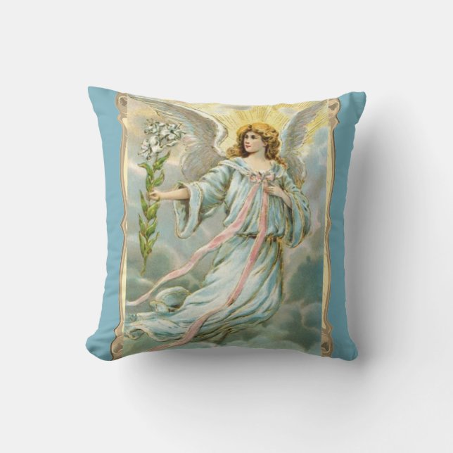 Angel With Lilies Cushion (Front)