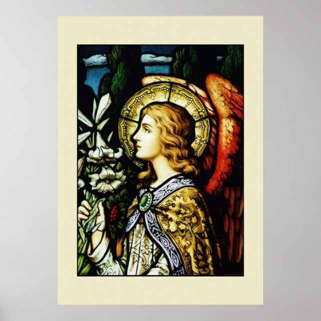 "Angel with Lilies" Poster (Front)