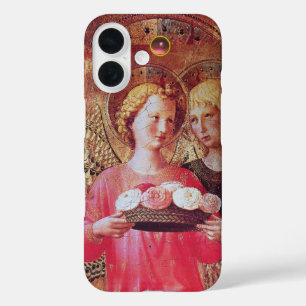 ANGEL WITH PINK WHITE ROSES iPhone 16 CASE