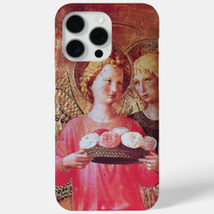 ANGEL WITH PINK WHITE ROSES iPhone 15 PRO MAX CASE