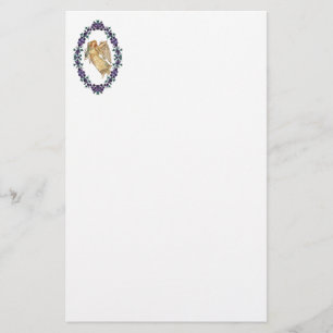 Angel With Purple Decorations Stationery