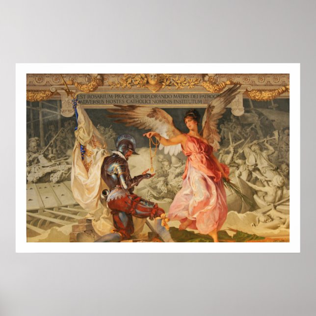 Angel with Rosary Poster (Front)