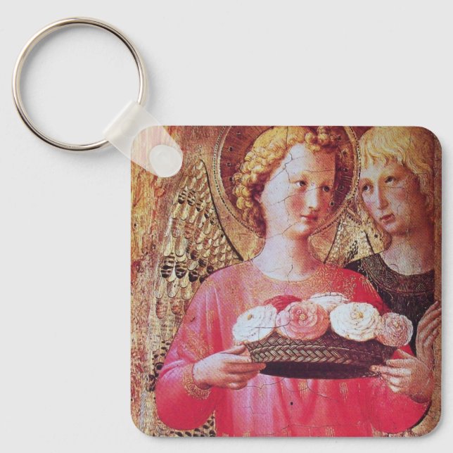 ANGEL WITH ROSES KEY RING (Front)