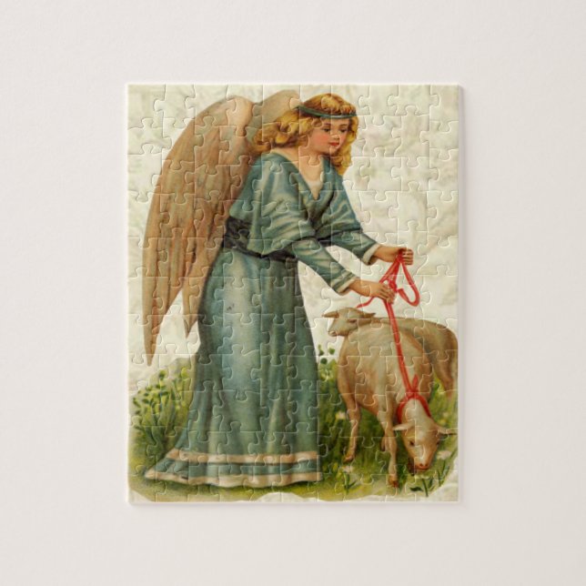 Angel With Sheep Jigsaw Puzzle (Vertical)