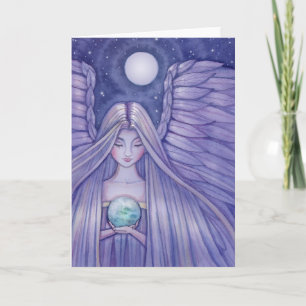 Angel with Small Earth Card by Molly Harrison