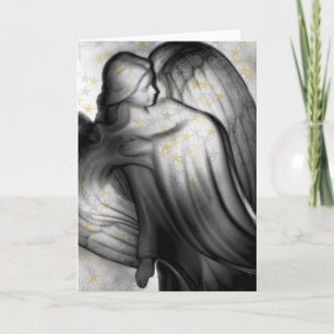 Angel With Stars Holiday Card