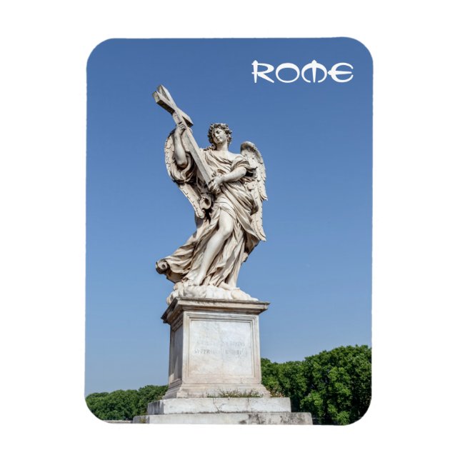 Angel with the Cross at Sant'Angelo bridge - Rome Magnet (Vertical)