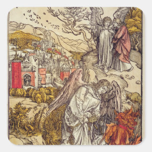 Angel with the Key of the Abyss, 1498 Square Sticker