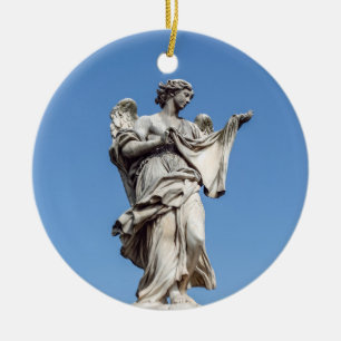 Angel with the Sudarium - Sant'Angelo bridge, Rome Ceramic Ornament