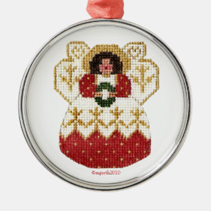 angel with wreath ornament