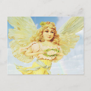 Angel with Wreath Postcard