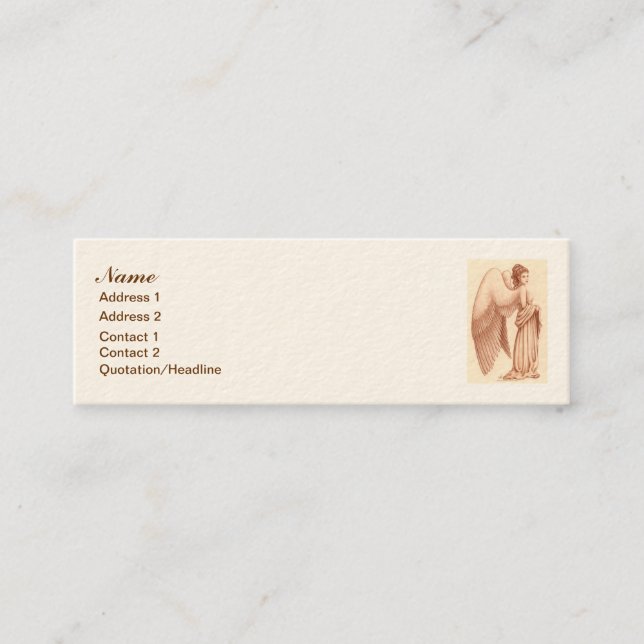 Angel Woman Mini Business Card (Front)