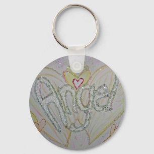 Angel Word Art Painting Inspirational Key Chains