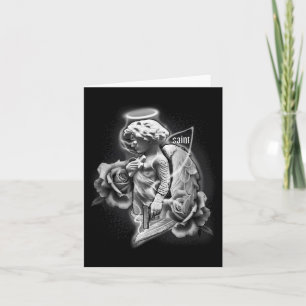 Angel X Saint X Roses Tattoo Card