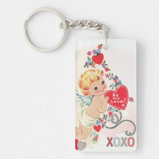 Angel xoxo red heart key ring (Front)