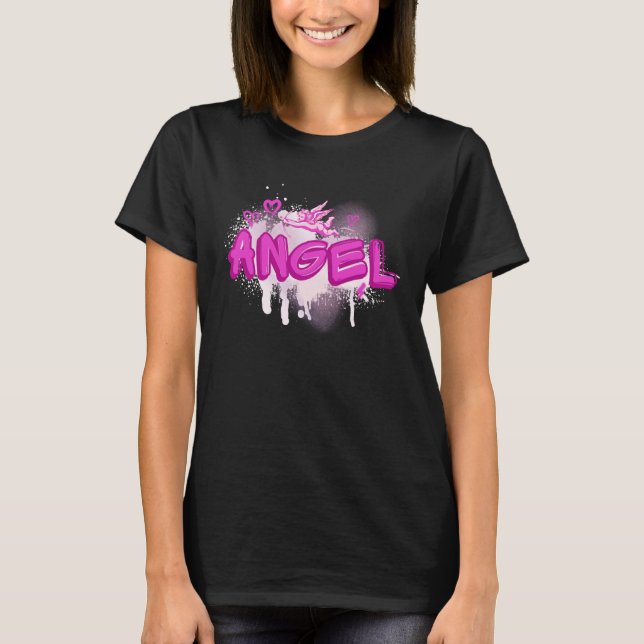 Angel y2k Aesthetic 2000s Millennial Nostalgia Pin T-Shirt (Front)