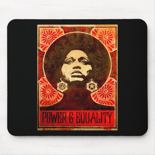 Angela Davis Poster 1971 Sticker  Mouse Pad (Front)