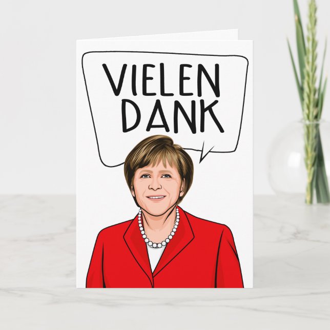 ANGELA MERKEL: Vielen Dank / Thank You Card (Front)