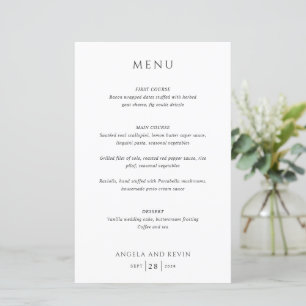 Angela Modern Wedding Menu