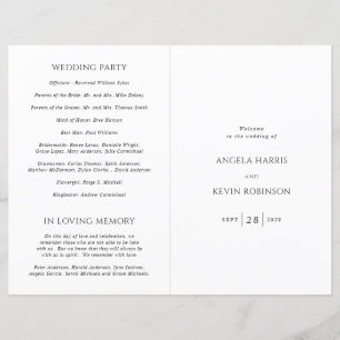 Angela Modern Wedding Program