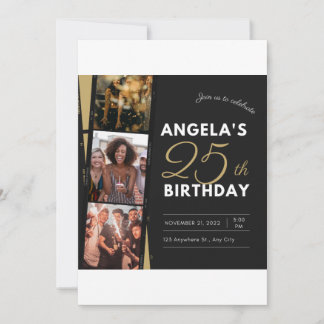 angela's 25 th Birthday Invitation