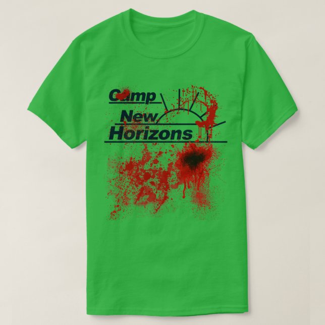 Angelas Camp New Horizons Sleepaway Camp T-Shirt (Design Front)