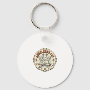 Angelcore Cat Angelcore Cat Vintage Vector Art Shi Key Ring