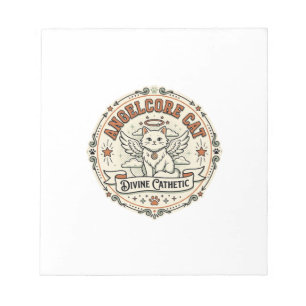 Angelcore Cat Angelcore Cat Vintage Vector Art Shi Notepad