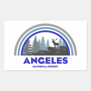 Angeles National Forest Rainbow Deer Rectangular Sticker