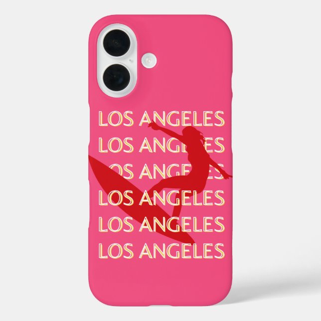 Angeles Travel Art, California, Travel Art, Pink Case-Mate iPhone Case (Back)